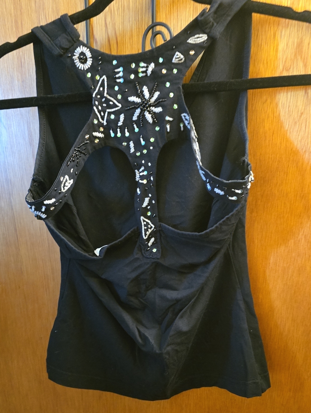 Charlotte Russe Black Embellished Tank Top
